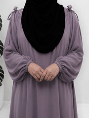 Lavender IQRA String Abaya