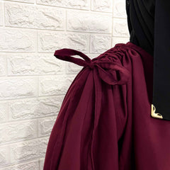 Maroon IQRA String Abaya
