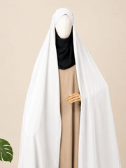 White Irani Chadar Without Sleeves