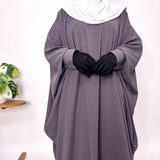 Lavender Kaftan Abaya With Cuff Sleeves
