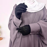 Lavender Kaftan Abaya With Cuff Sleeves
