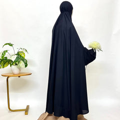 Black Long Salah Khimar