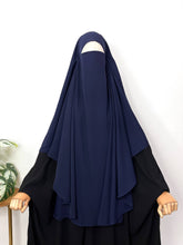 Navy blue round khimar