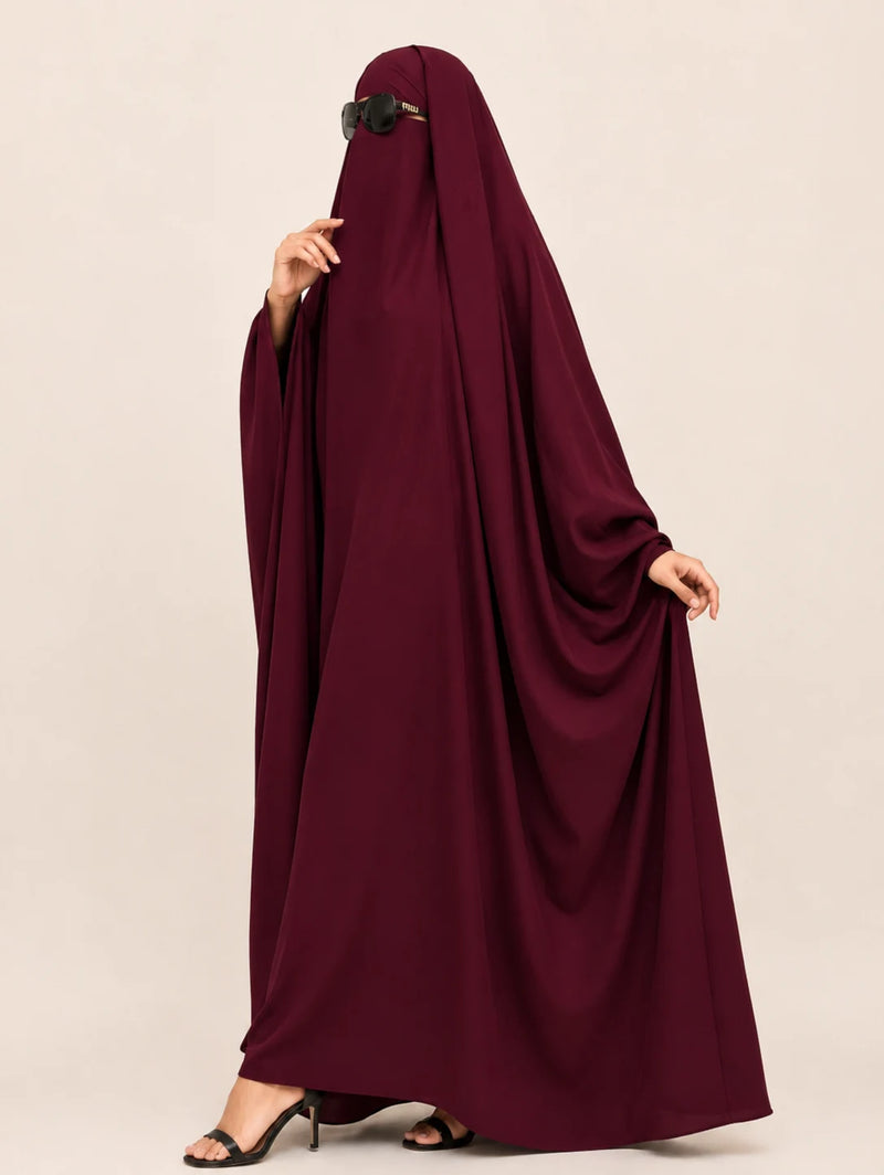Maroon Madina Jilbab