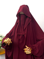 Maroon Saudi Jilbab