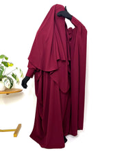 Maroon Kaftan Abaya Or Khimar Set