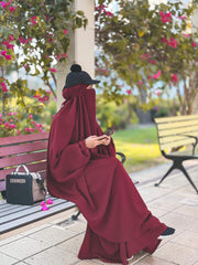 Maroon Two Pc Jilbab
