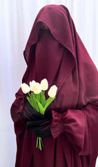 Maroon Saudi Jilbab