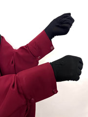 Maroon Kaftan Abaya Or Khimar Set