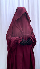 Maroon Saudi Jilbab