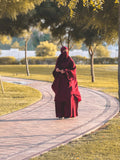 Maroon Two Pc Jilbab