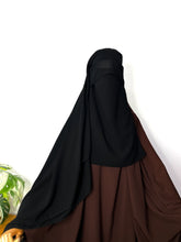 Round Niqab With Full Eye Covering Flap