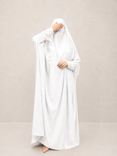 White Jilbab With Plain Sleeves