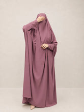 Dusty Mauve Jilbab With Plain Sleeves