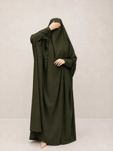 Olive Jilbab With Plain Sleeves