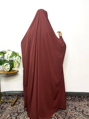 Pecan Jilbab With Plain Sleeves