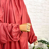 Orange Solid Prayer Jilbab