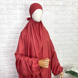 Orange Solid Prayer Jilbab