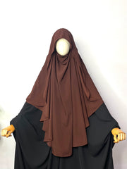 Brown Flap Round Khimar
