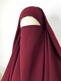 Maroon Round Khimar