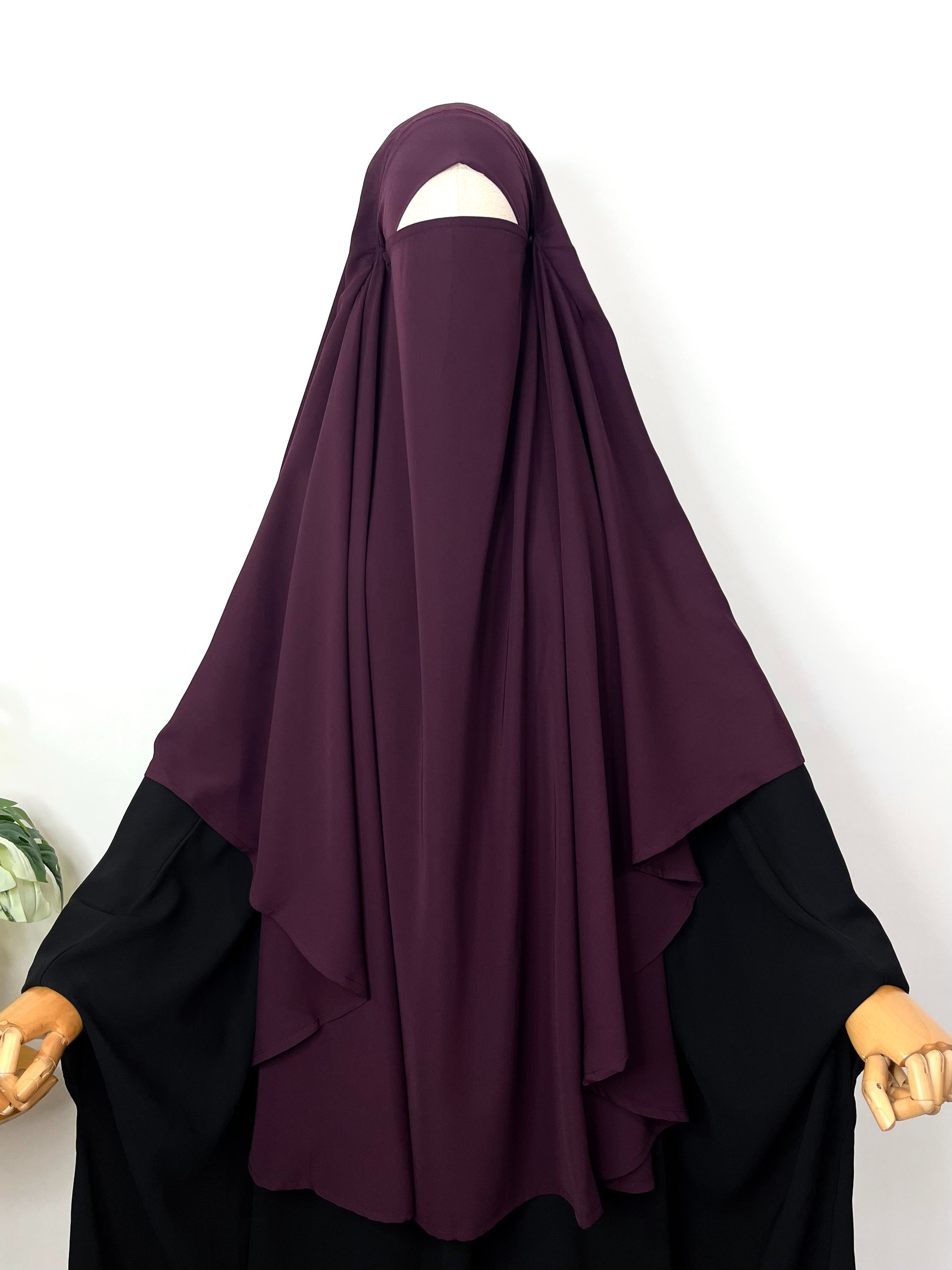 Plum Round khimar