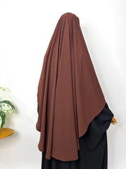 Brown Flap Round Khimar