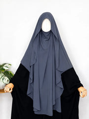 Gray Flap Round Khimar
