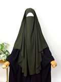 Olive round khimar