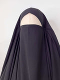 Black Round Khimar