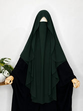 Hunter Green Flap Round Khimar