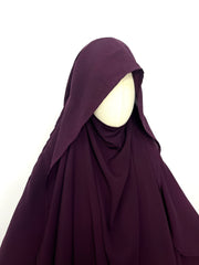 Plum Flap Round Khimar