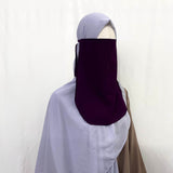 Plum Round Half Niqab
