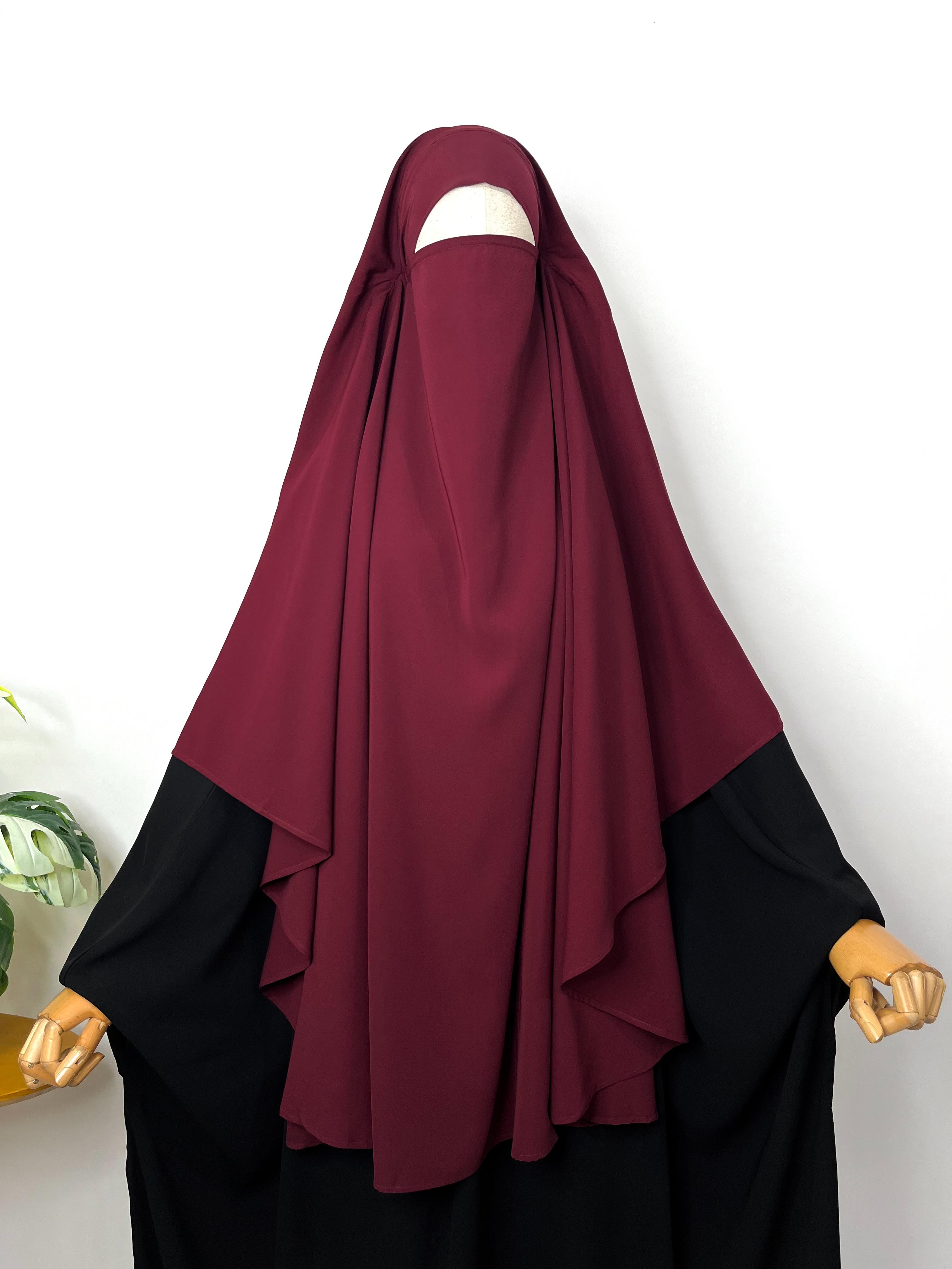 Maroon Round khimar