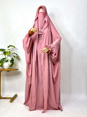 Pastel Pink Saudi Jilbab