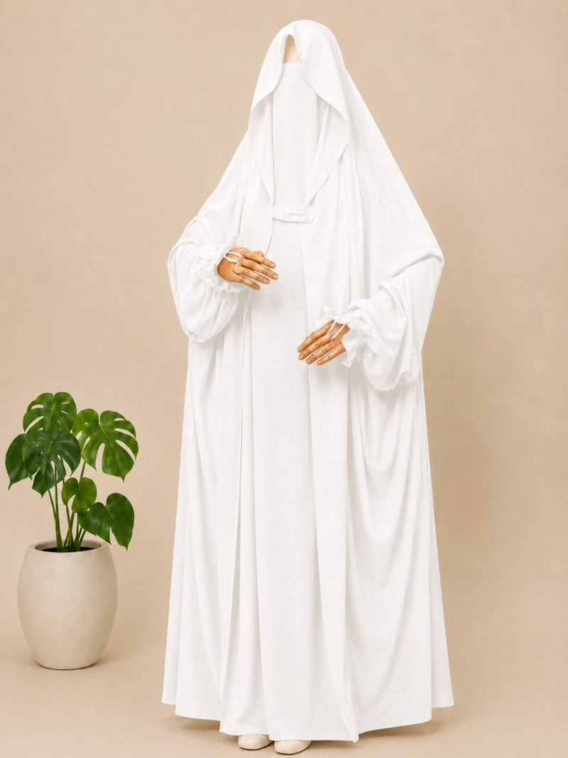 White Saudi Jilbab