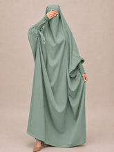 Emerald Jilbab With Smocked Sleeves