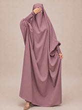 Dusty Mauve Jilbab With Smocked Sleeves