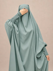 Sapphire Jilbab With Smocked Sleeves