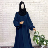 Crystal Blue IQRA String Abaya