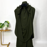 Two Pc Jilbab With Flower Sleeves