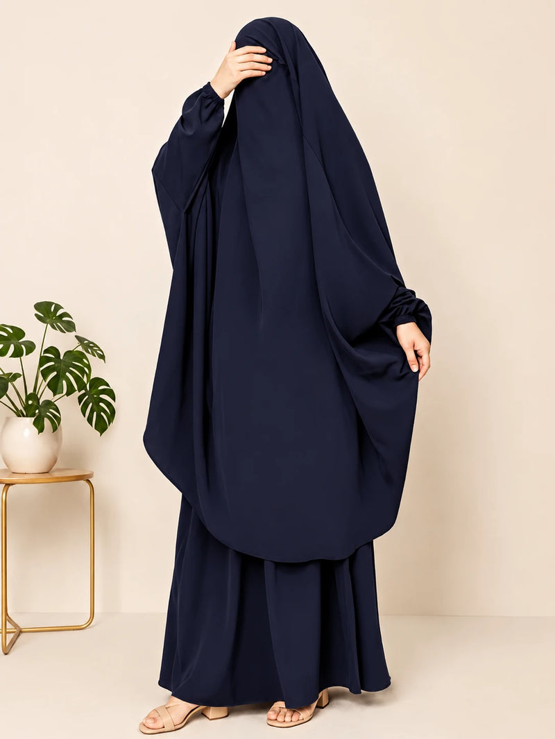 Navy Blue Two Pc Jilbab
