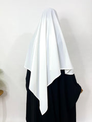 White Flap Diamond Khimar