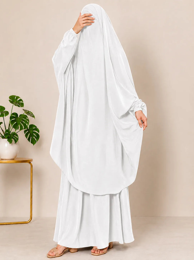 White Two Pc Jilbab