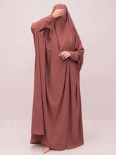 Pecan Jilbab With Plain Sleeves