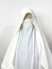 White Flap Diamond Khimar
