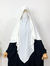 White flap diamond khimar