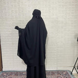 Black Two Pc Abaya Set