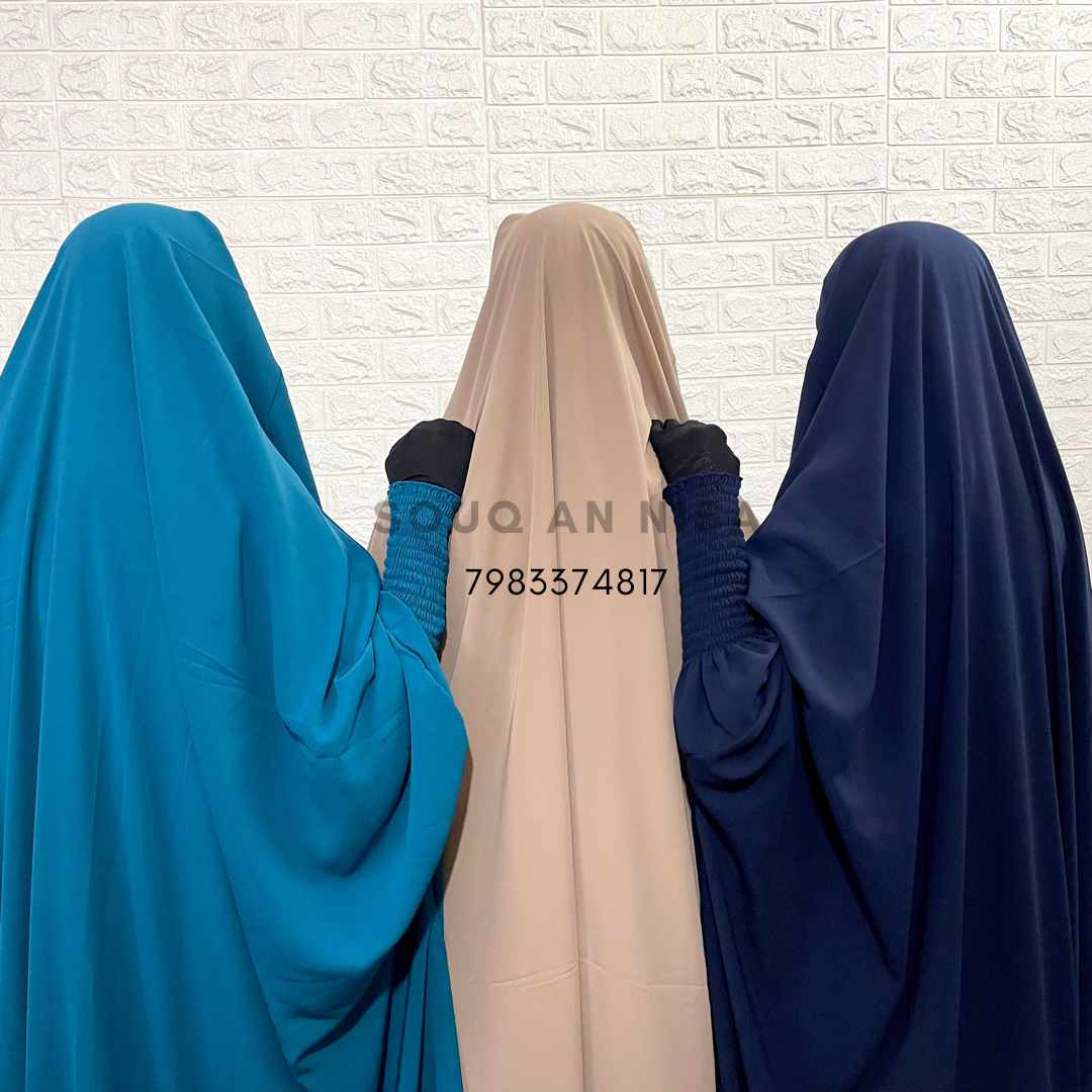 One Pc Jilbab With Plain Sleeves