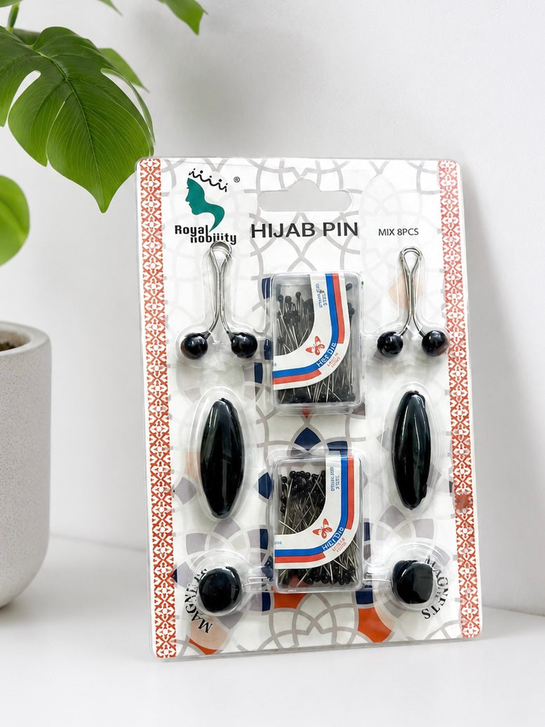 Black Hijab Pin Set