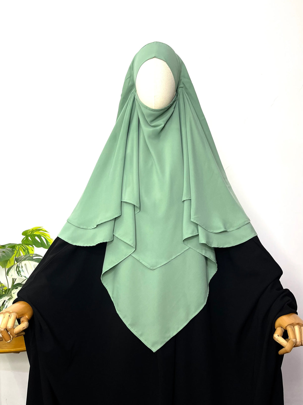Emerald Two Layers Diamond Khimar